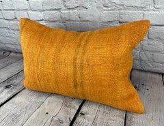 16 x 24 Hemp Pillow Turkish Cushion Natural Orange Pillow Cushion Cover #6261
