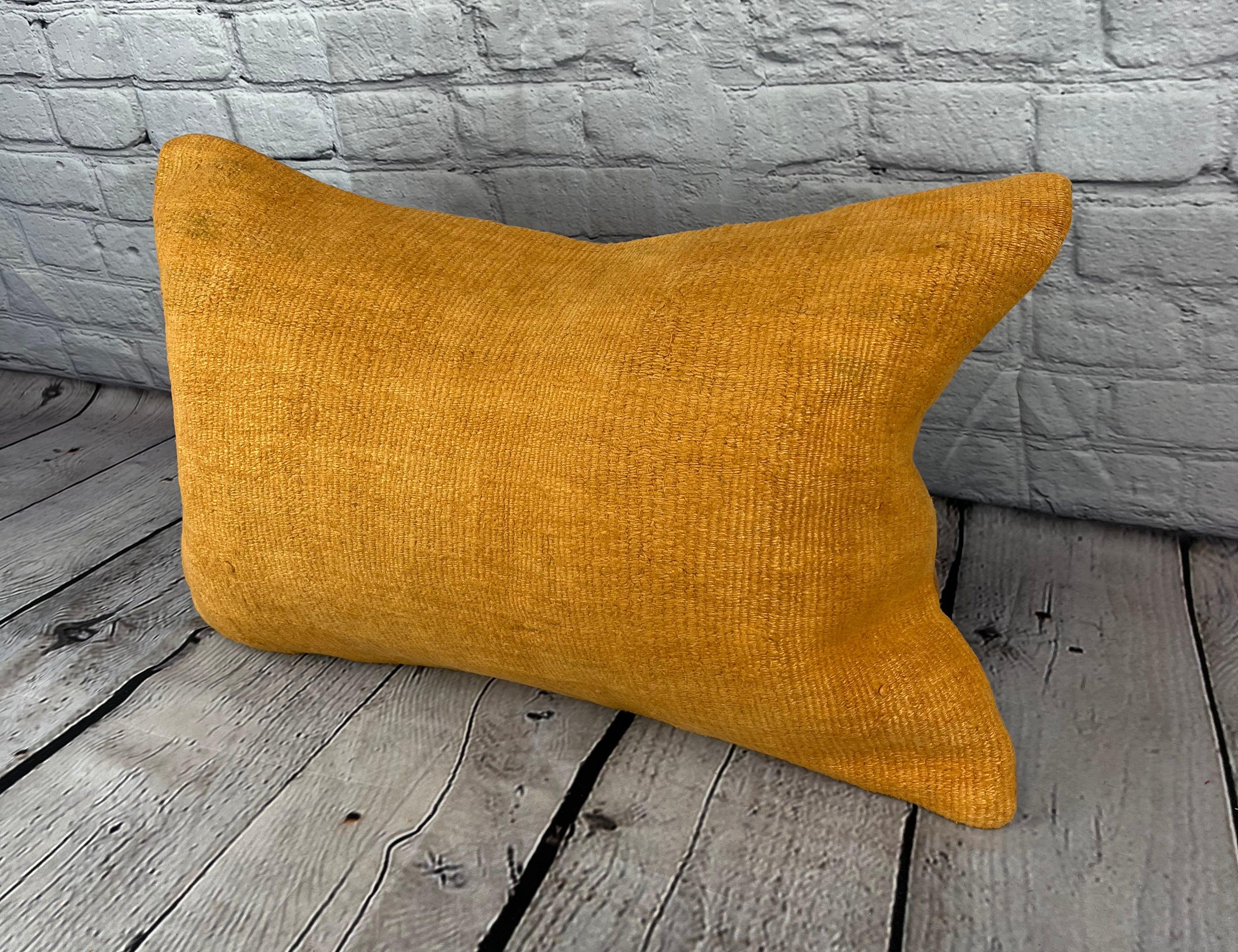 16 x 24 Hemp Pillow Turkish Cushion Natural Orange Pillow Cushion Cover #6262 Elevate your home decor with our Hemp Pillow Turkish Cushion. This exquisite pillow cover, meticulously handwoven, adds a touch of elegance and sophistication to any