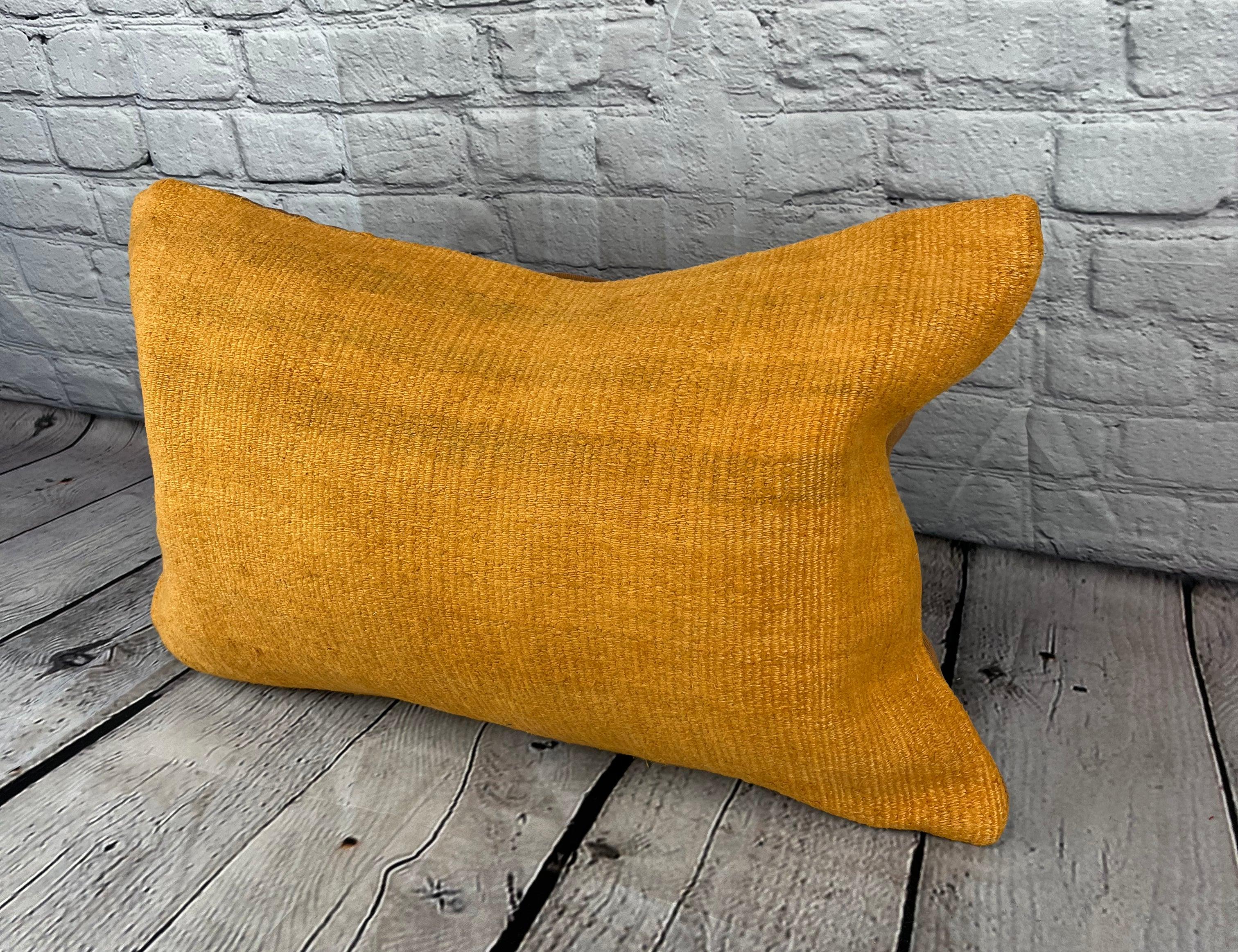 16 x 24 Cojín de cáñamo Cojín turco Funda de cojín naranja natural #6263 Eleva la decoración de tu hogar con nuestro cojín de cáñamo Cojín turco. Esta exquisita funda de almohada, meticulosamente tejida a mano, añade un toque de elegancia y