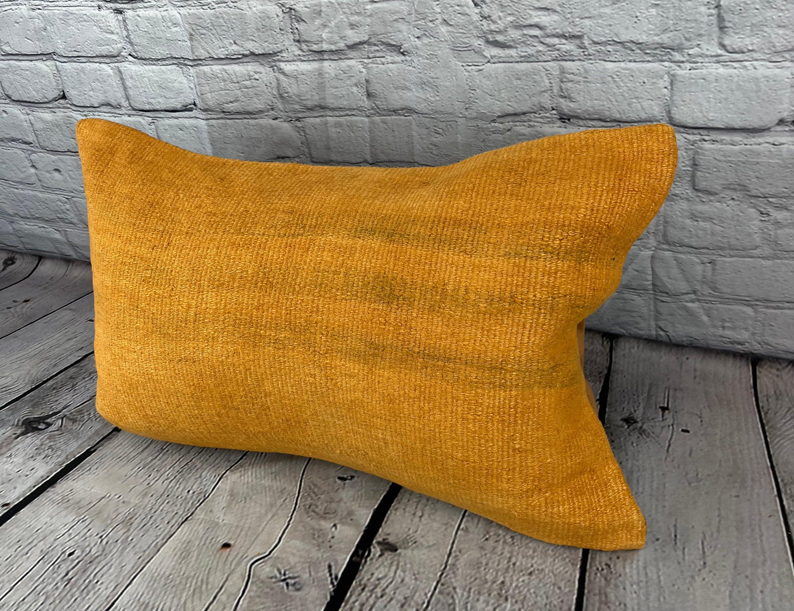 16 x 24 Cojín de cáñamo Cojín turco Funda de cojín naranja natural #6264 Eleva la decoración de tu hogar con nuestro cojín de cáñamo Cojín turco. Esta exquisita funda de almohada, meticulosamente tejida a mano, añade un toque de elegancia y