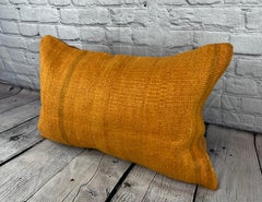 16 x 24 Hemp Pillow Turkish Cushion Natural Orange Pillow Cushion Cover #6266