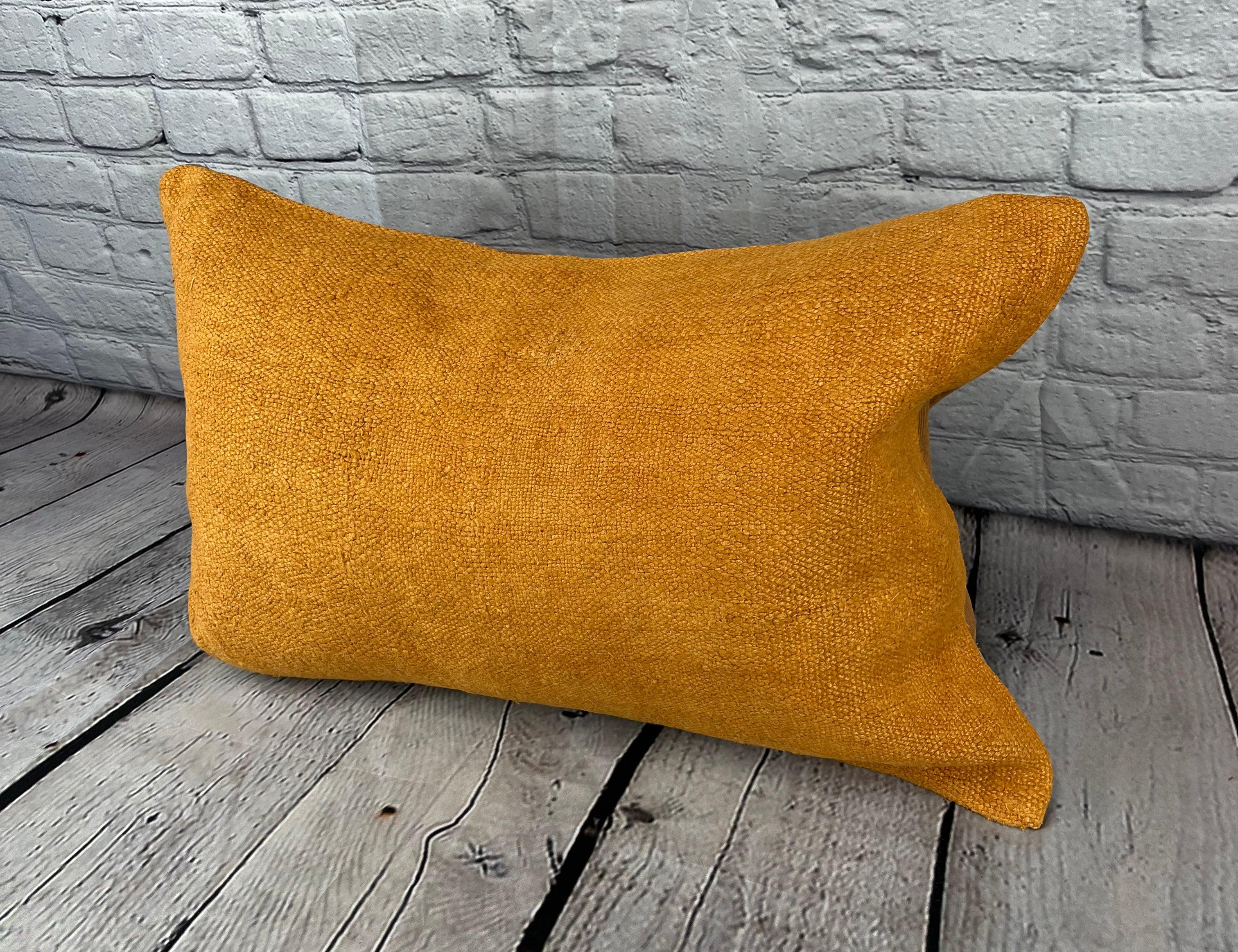 16 x 24 Cojín de cáñamo Cojín turco Funda de cojín naranja natural #6268 Eleva la decoración de tu hogar con nuestro cojín de cáñamo Cojín turco. Esta exquisita funda de almohada, meticulosamente tejida a mano, añade un toque de elegancia y