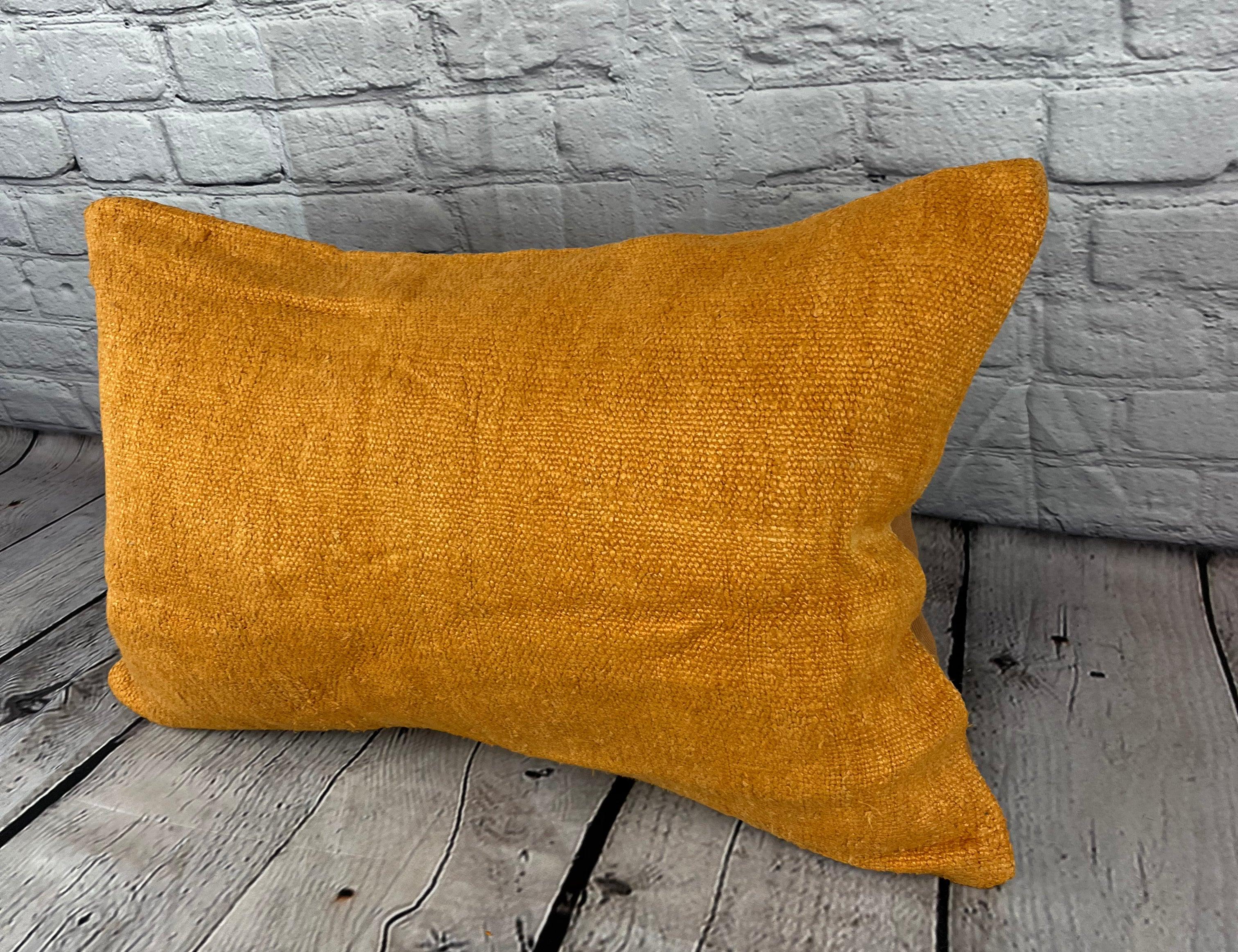16 x 24 Hemp Pillow Turkish Cushion Natural Orange Pillow Cushion Cover #6276 Elevate your home decor with our Hemp Pillow Turkish Cushion. This exquisite pillow cover, meticulously handwoven, adds a touch of elegance and sophistication to any