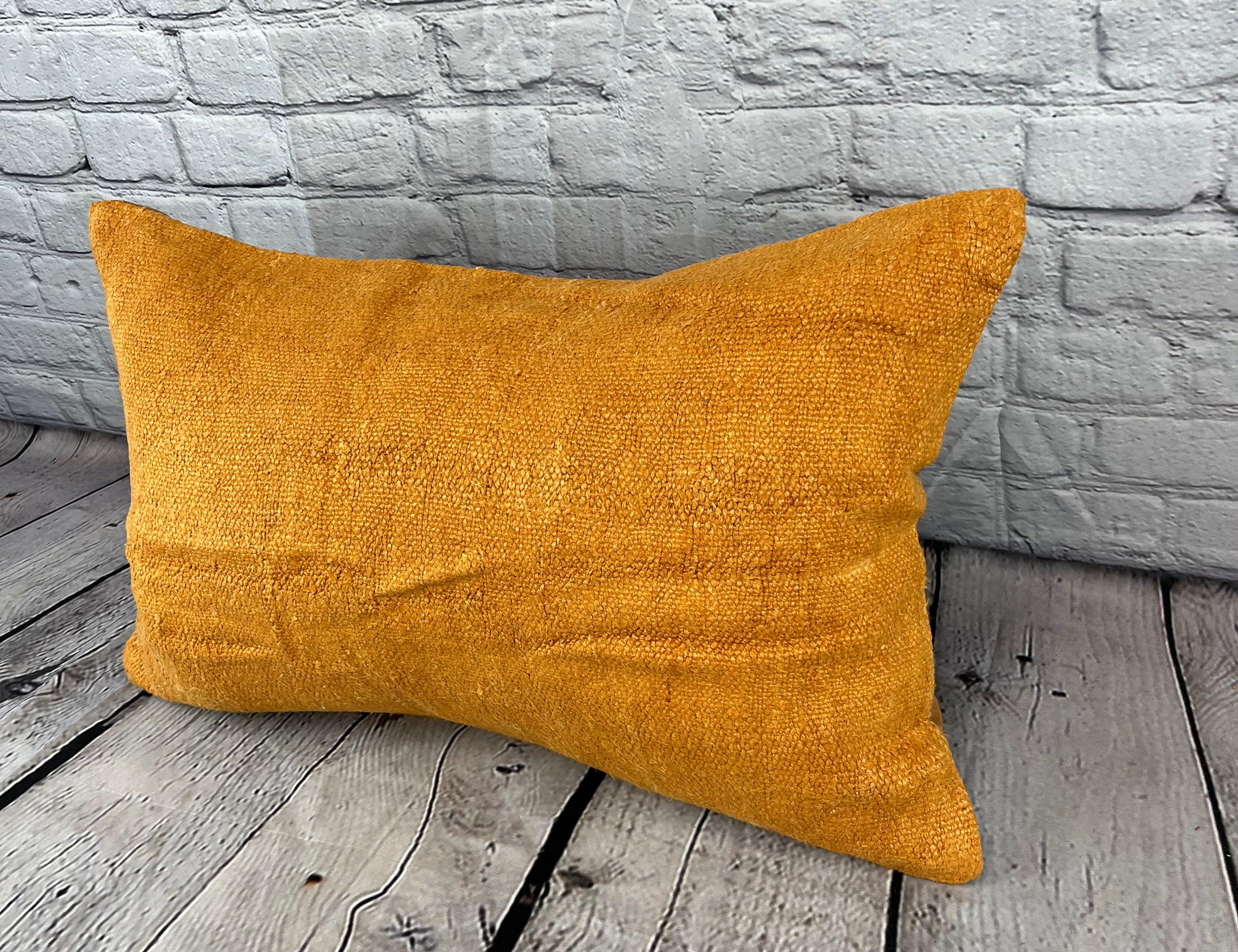16 x 24 Hemp Pillow Turkish Cushion Natural Orange Pillow Cushion Cover #6278 Elevate your home decor with our Hemp Pillow Turkish Cushion. This exquisite pillow cover, meticulously handwoven, adds a touch of elegance and sophistication to any