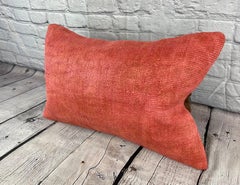 16 x 24 Hemp Pillow Turkish Cushion Natural Red Pillow Cushion Cover #6009