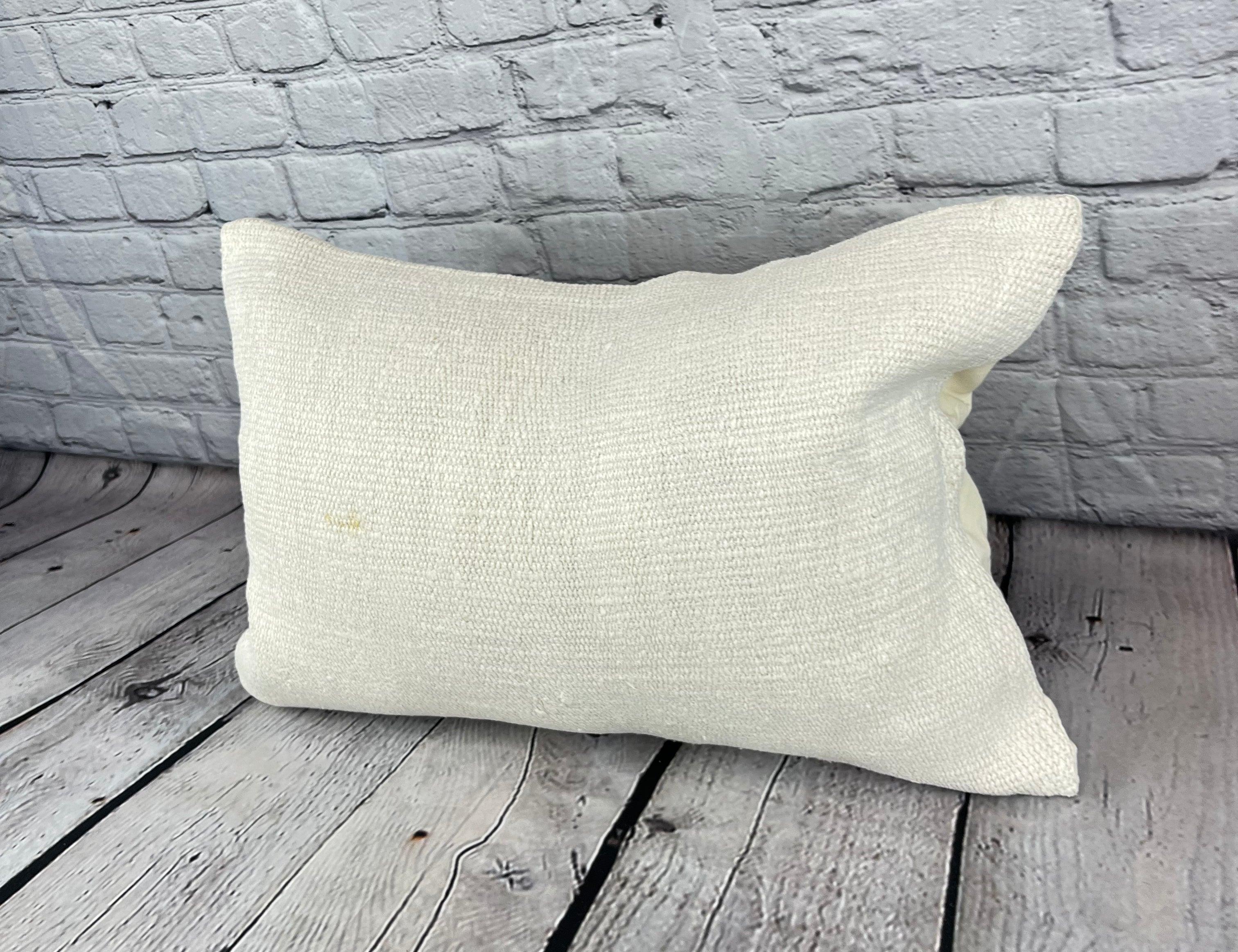 16 x 24 Hemp Pillow Turkish Cushion Natural White Pillow Cushion Cover #6078 Elevate your home decor with our Hemp Pillow Turkish Cushion. This exquisite pillow cover, meticulously handwoven, adds a touch of elegance and sophistication to any space.