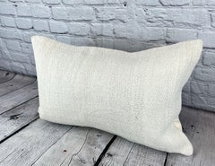 16 x 24 Hemp Pillow Turkish Cushion Natural White Pillow Cushion Cover #6083