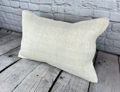16 x 24 Hemp Pillow Turkish Cushion Natural White Pillow Cushion Cover #6085