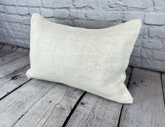 16 x 24 Hemp Pillow Turkish Cushion Natural White Pillow Cushion Cover #6091