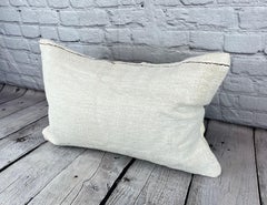 16 x 24 Hemp Pillow Turkish Cushion Natural White Pillow Cushion Cover #6095