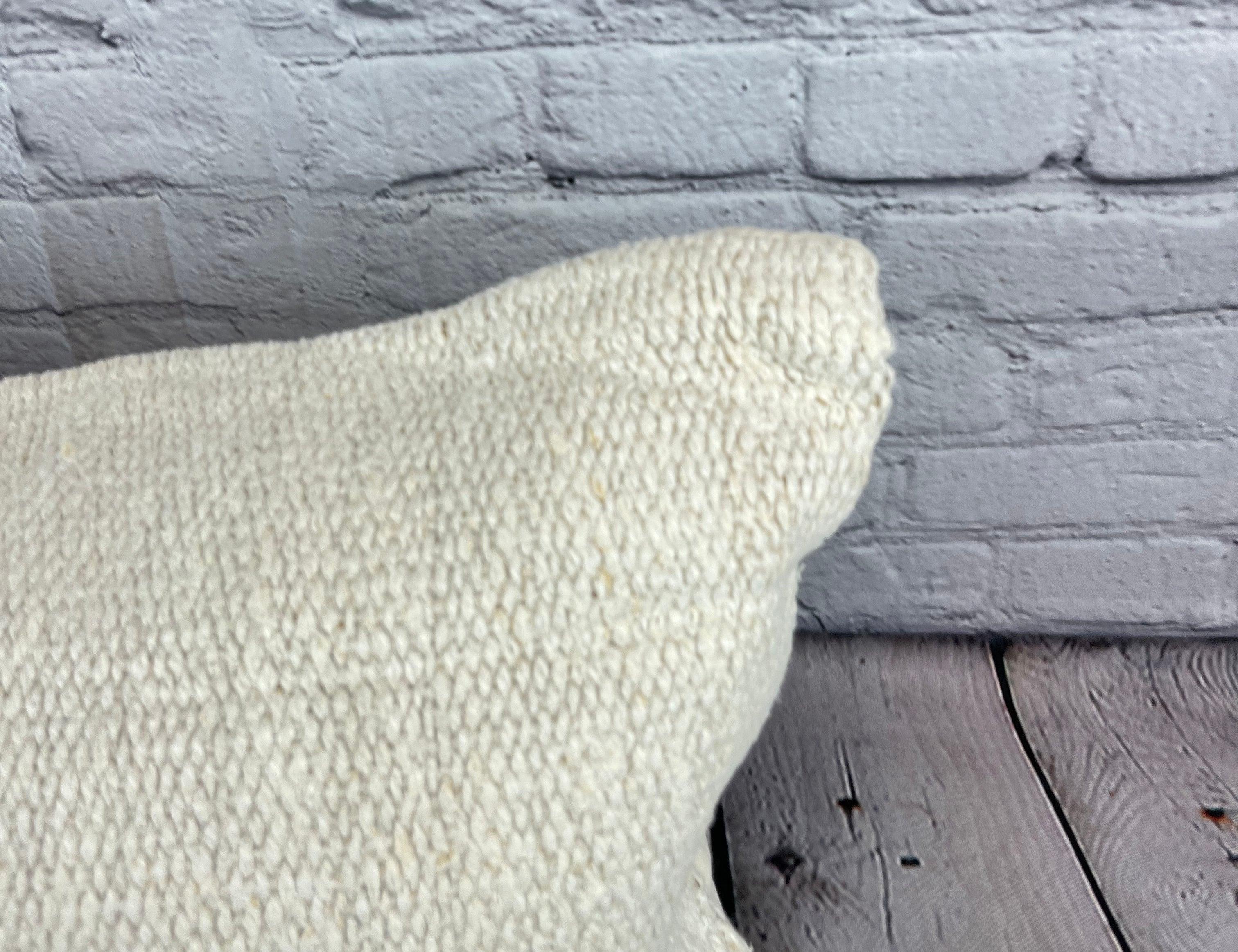 Annodato a mano 16 x 24 Cuscino in Canapa Cuscino Turco Nature Bianco Cuscino Copricuscino #6101 in vendita