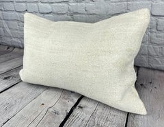 16 x 24 Hemp Pillow Turkish Cushion Natural White Pillow Cushion Cover #6106