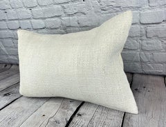 16 x 24 Hemp Pillow Turkish Cushion Natural White Pillow Cushion Cover #6108