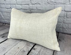 16 x 24 Hemp Pillow Turkish Cushion Natural White Pillow Cushion Cover #6121