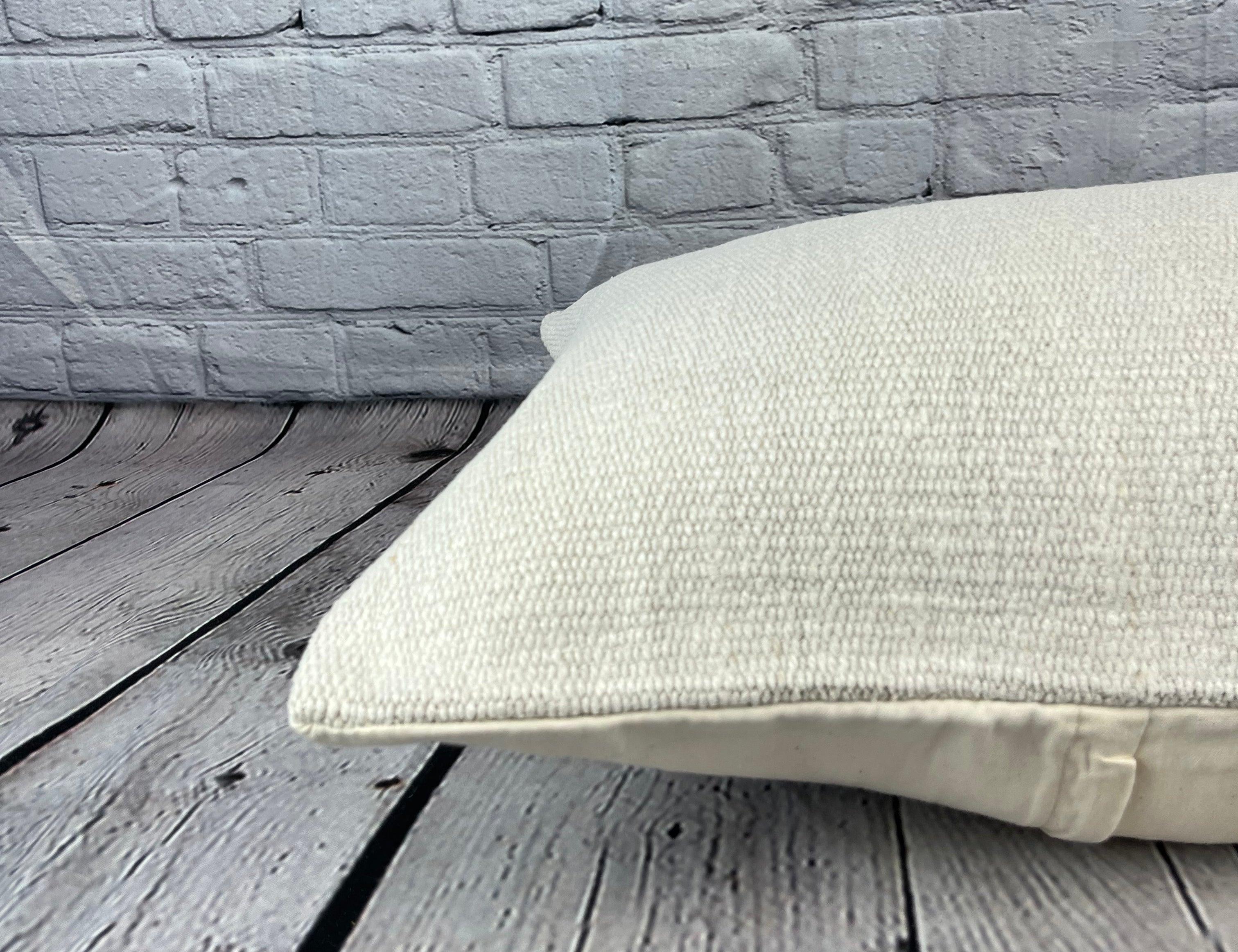 16 x 24 Hemp Pillow Turkish Cushion Natural White Pillow Cushion Cover #6124 In New Condition For Sale In Houston, TX