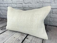 16 x 24 Hemp Pillow Turkish Cushion Natural White Pillow Cushion Cover #6129