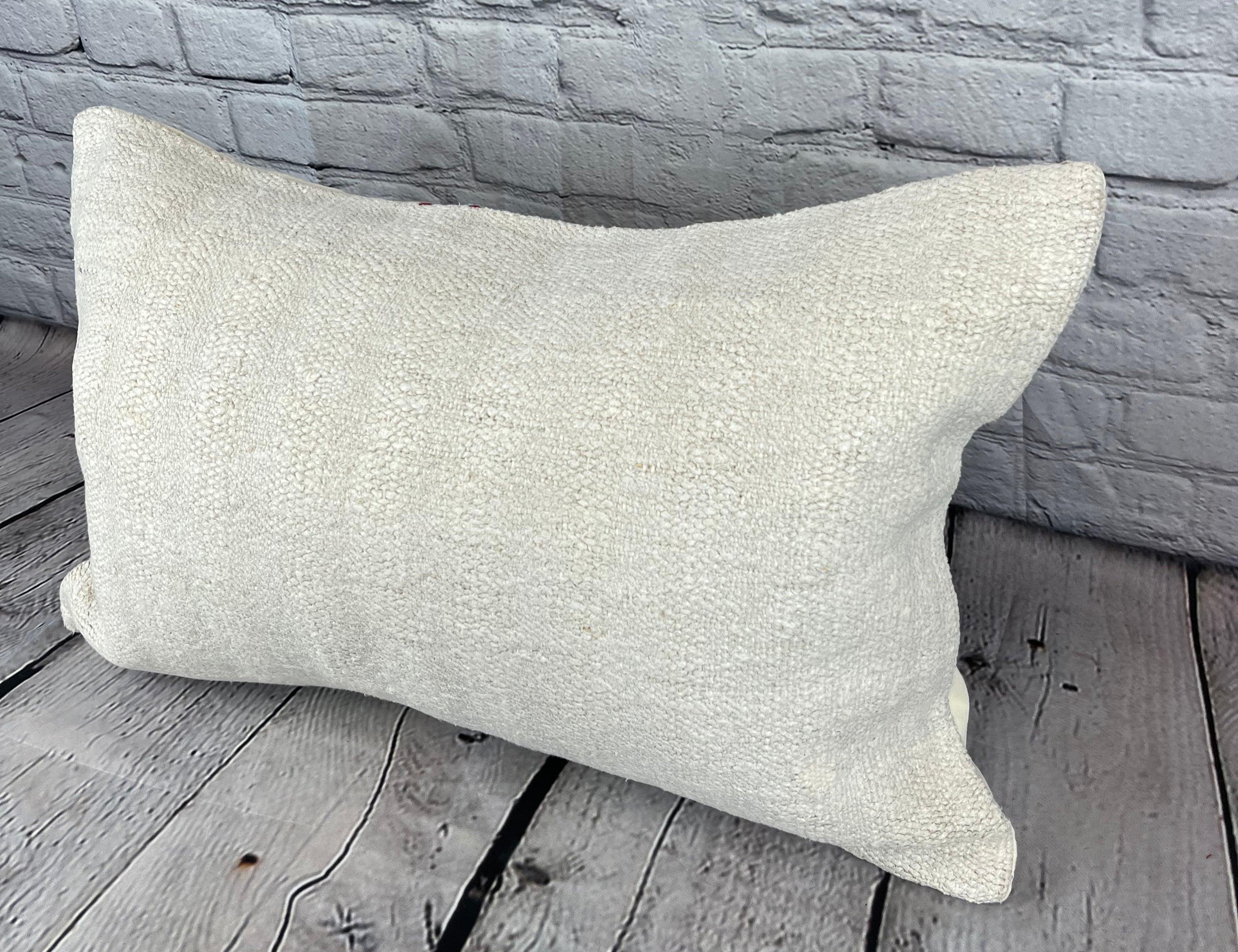 16 x 24 Cojín de cáñamo Cojín turco Funda de cojín blanco natural #6142 Eleva la decoración de tu hogar con nuestro cojín de cáñamo Cojín turco. Esta exquisita funda de almohada, meticulosamente tejida a mano, añade un toque de elegancia y