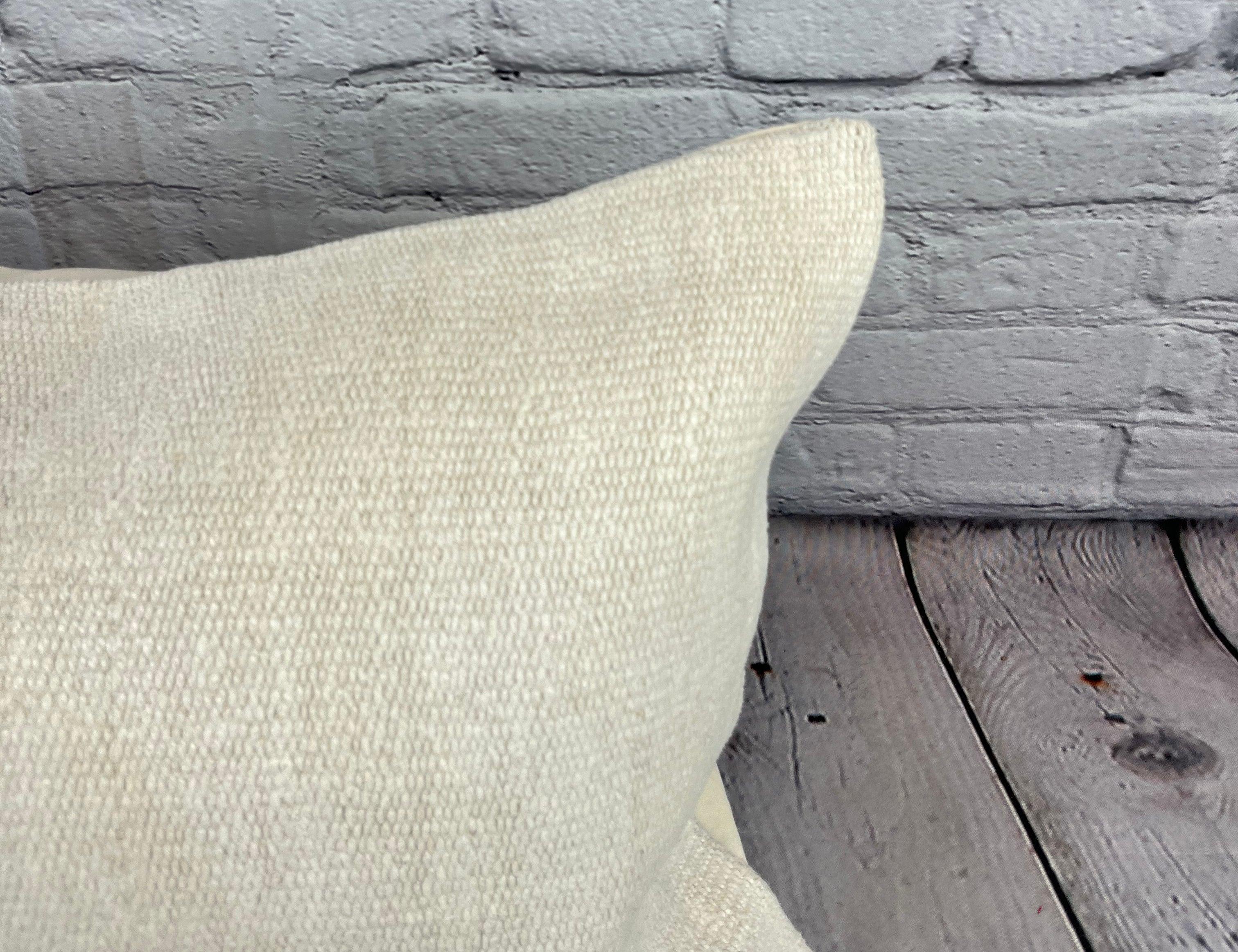 16 x 24 Hemp Kissen Türkisches Kissen mit natürlichem weißem Kissenbezug #6144 (Handgeknüpft) im Angebot