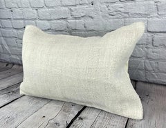 16 x 24 Hemp Pillow Turkish Cushion Natural White Pillow Cushion Cover #6146