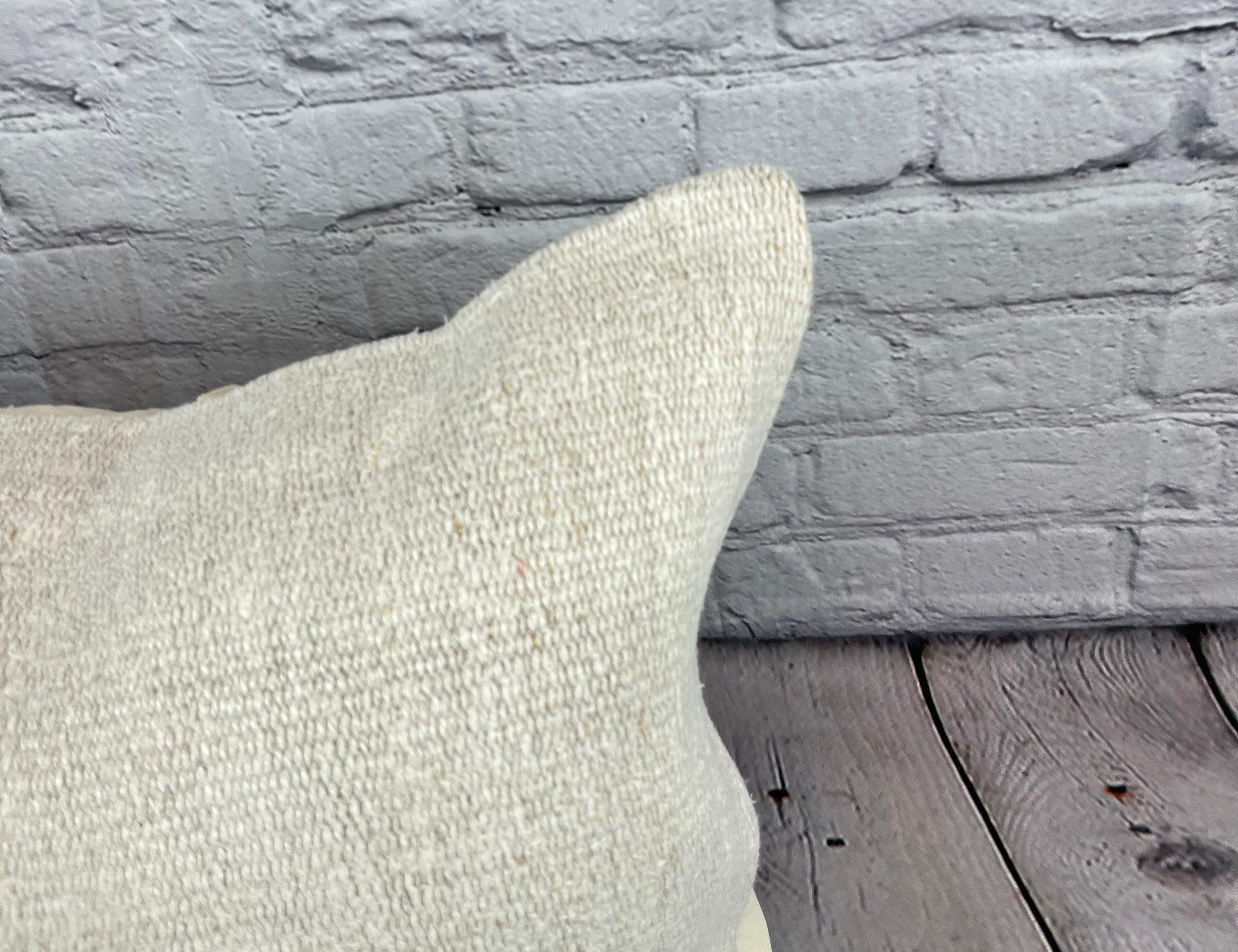 16 x 24 Hemp Kissen Türkisches Kissen mit natürlichem weißem Kissenbezug #6151 im Zustand „Neu“ im Angebot in Houston, TX