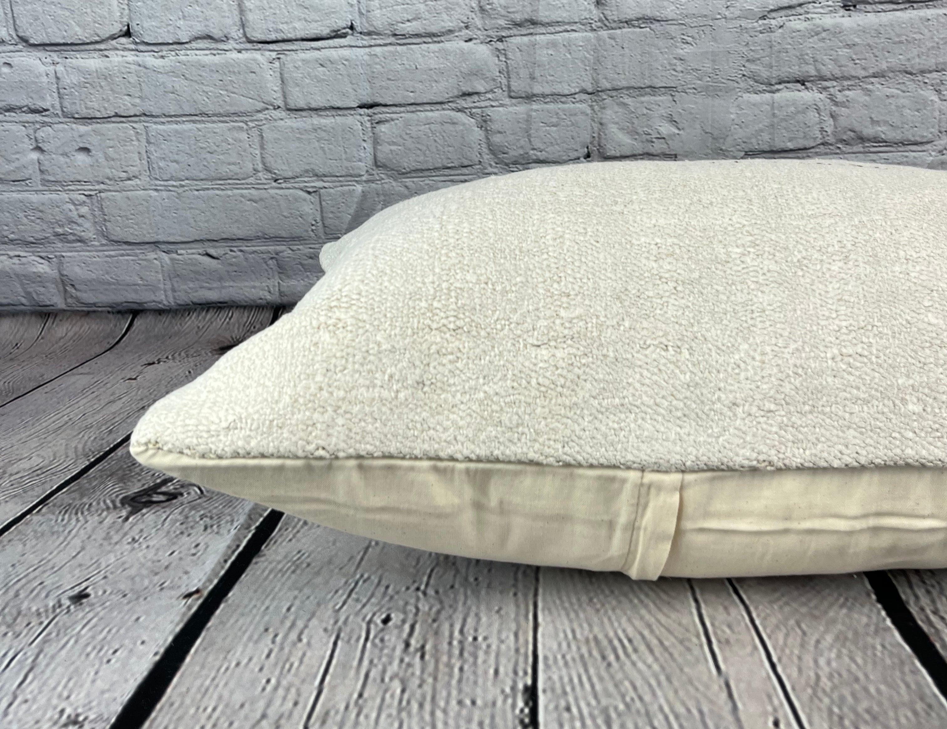 16 x 24 Almohada de cáñamo Cojín turco Funda de cojín blanco natural #6152 Eleva la decoración de tu hogar con nuestra Almohada de cáñamo Cojín turco. Esta exquisita funda de almohada, meticulosamente tejida a mano, añade un toque de elegancia y