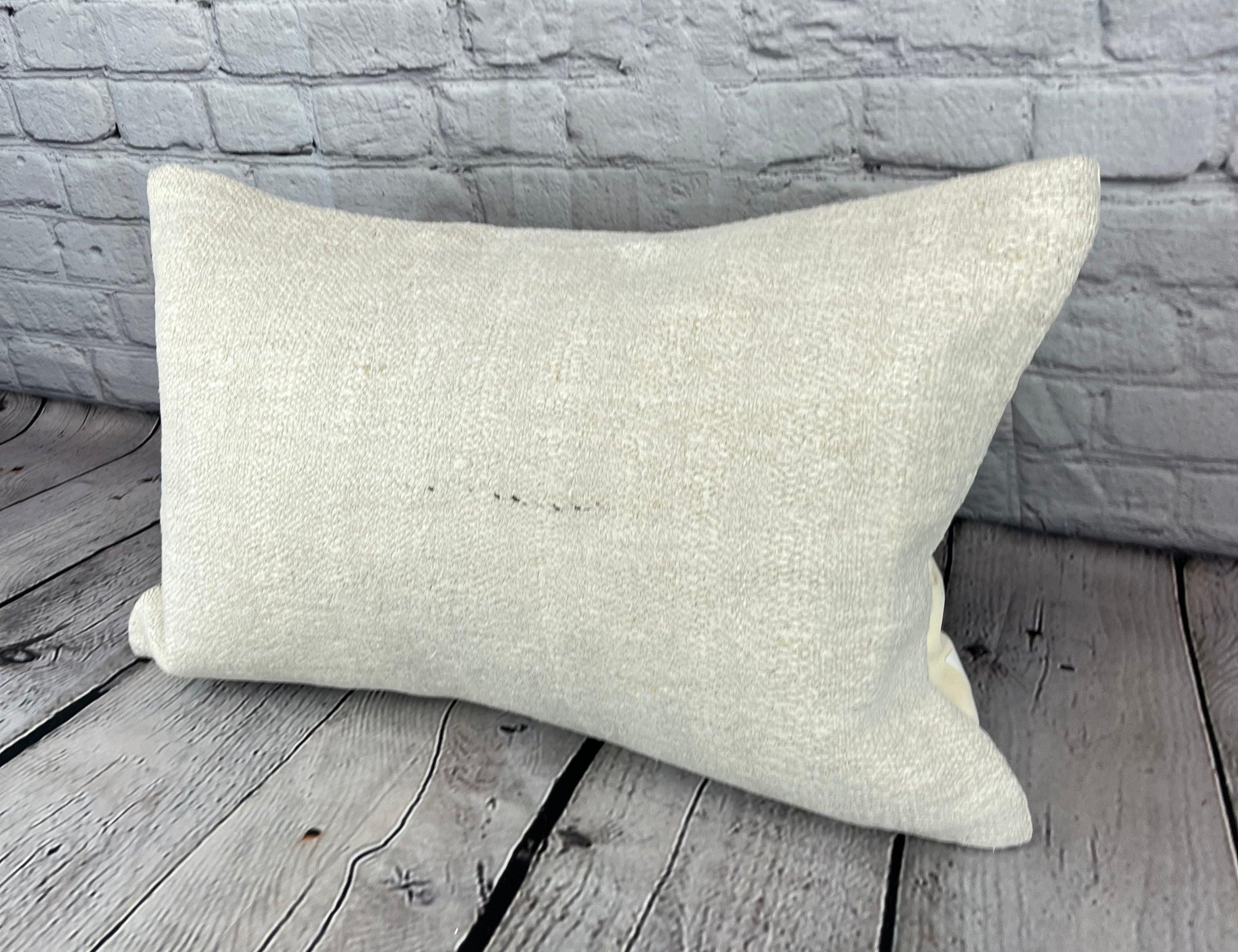 16 x 24 Cojín de cáñamo Cojín turco Cojín blanco natural Funda de cojín #6152 Turco en venta
