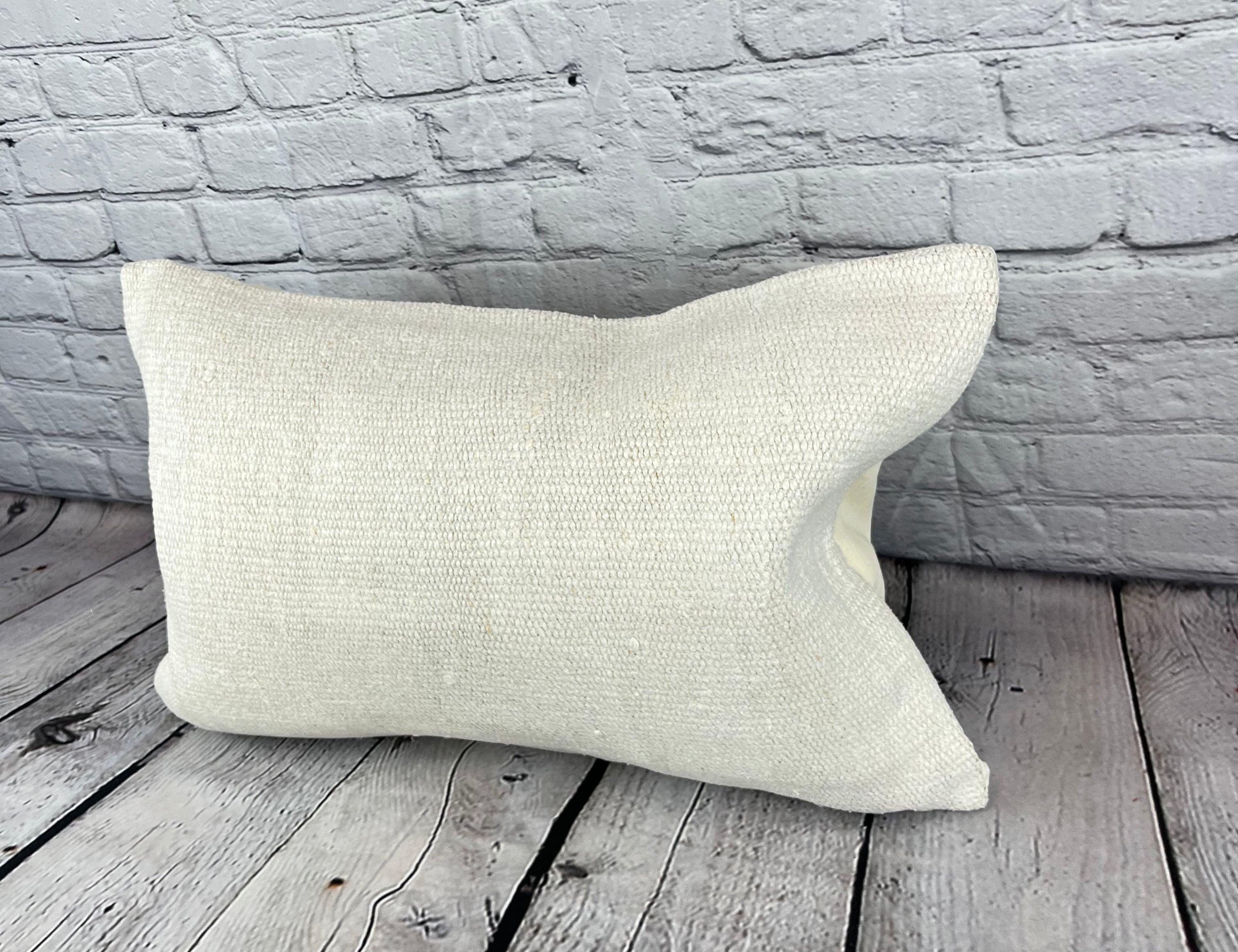 16 x 24 Hemp Pillow Turkish Cushion Natural White Pillow Cushion Cover #6156 Elevate your home decor with our Hemp Pillow Turkish Cushion. This exquisite pillow cover, meticulously handwoven, adds a touch of elegance and sophistication to any space.