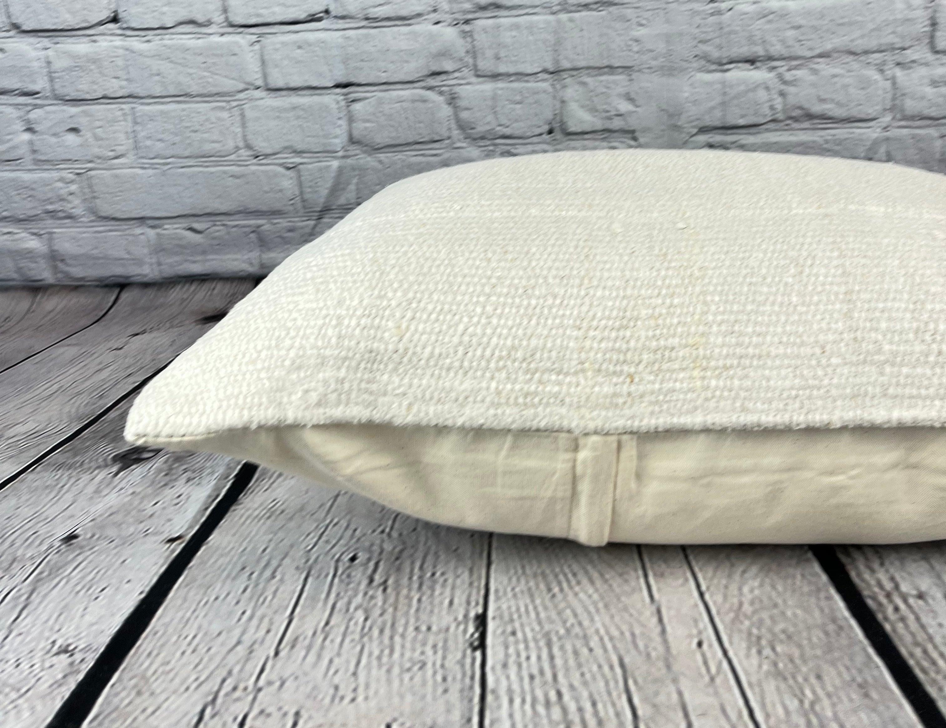 16 x 24 Hemp Pillow Turkish Cushion Natural White Pillow Cushion Cover #6157 In New Condition For Sale In Houston, TX