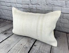 16 x 24 Hemp Pillow Turkish Cushion Natural White Pillow Cushion Cover #6170