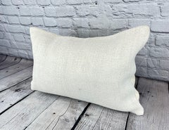 16 x 24 Hemp Pillow Turkish Cushion Natural White Pillow Cushion Cover #6173
