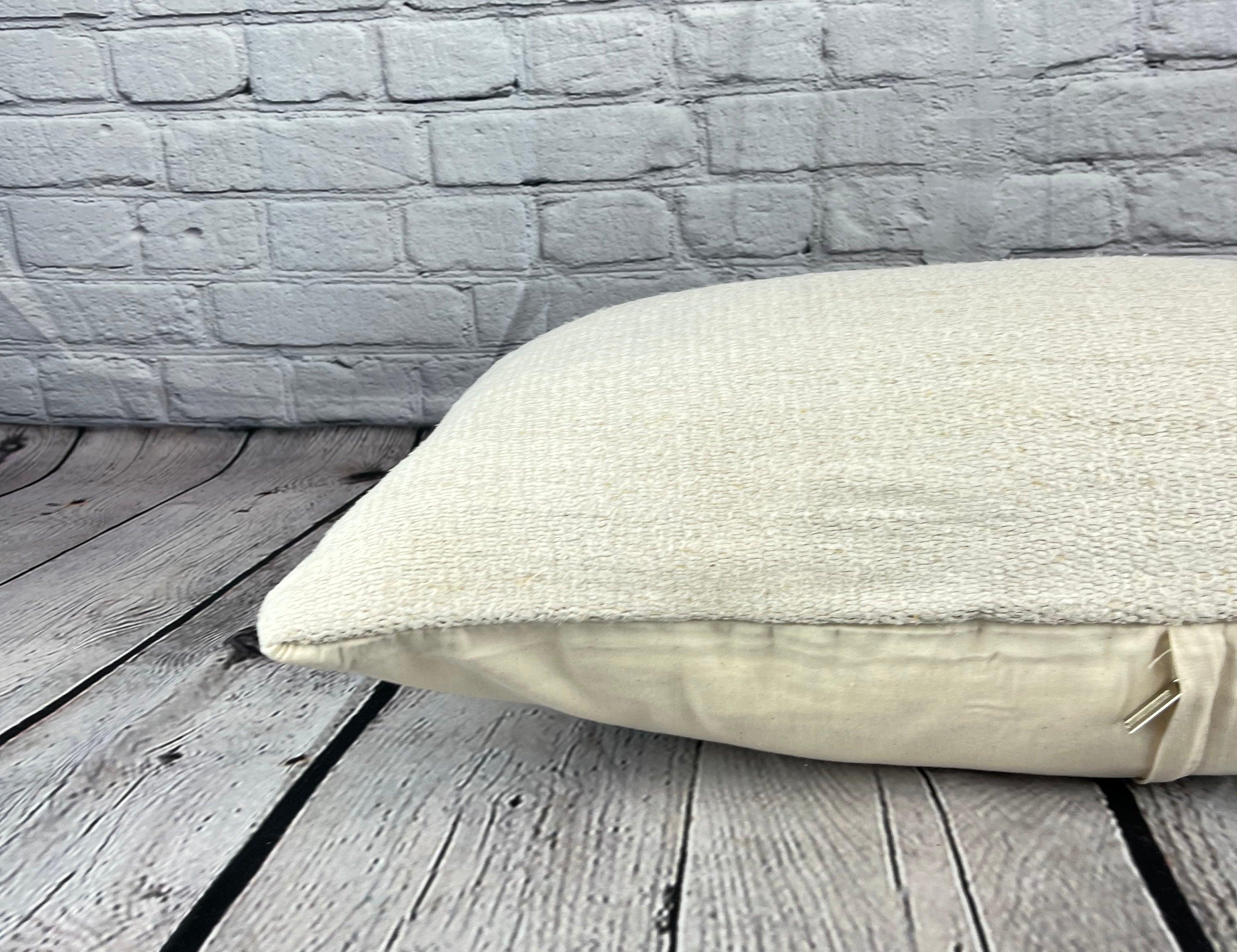16 x 24 Cuscino in Canapa Cuscino Turco Nature Bianco Cuscino Copricuscino #6176 In condizioni Nuovo in vendita a Houston, TX