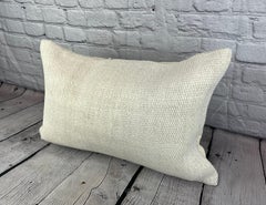 16 x 24 Hemp Pillow Turkish Cushion Natural White Pillow Cushion Cover #6178