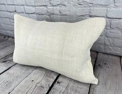 16 x 24 Hemp Pillow Turkish Cushion Natural White Pillow Cushion Cover #6180