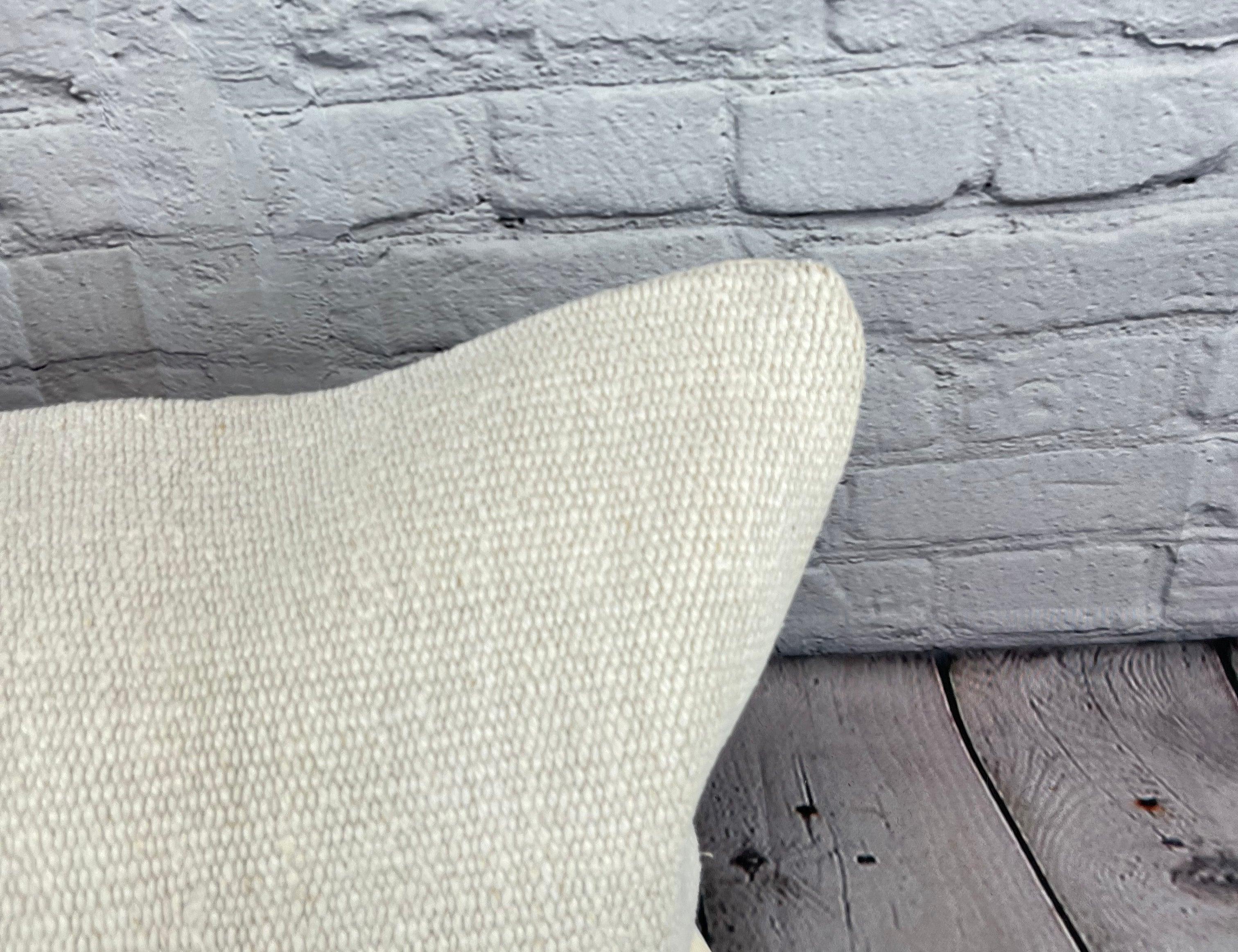 Turc Coussin d'oreiller turc coussin blanc naturel 16 x 24 n° 6180 en vente