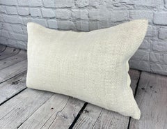 16 x 24 Hemp Pillow Turkish Cushion Natural White Pillow Cushion Cover #6182
