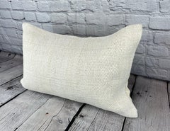 16 x 24 Hemp Pillow Turkish Cushion Natural White Pillow Cushion Cover #6184