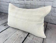 16 x 24 Hemp Pillow Turkish Cushion Natural White Pillow Cushion Cover #6193