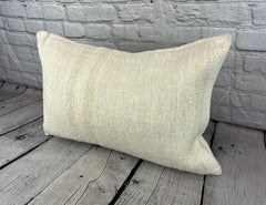 16 x 24 Hemp Pillow Turkish Cushion Natural White Pillow Cushion Cover #6197