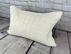 16 x 24 Hemp Pillow Turkish Cushion Natural White Pillow Cushion Cover #6204