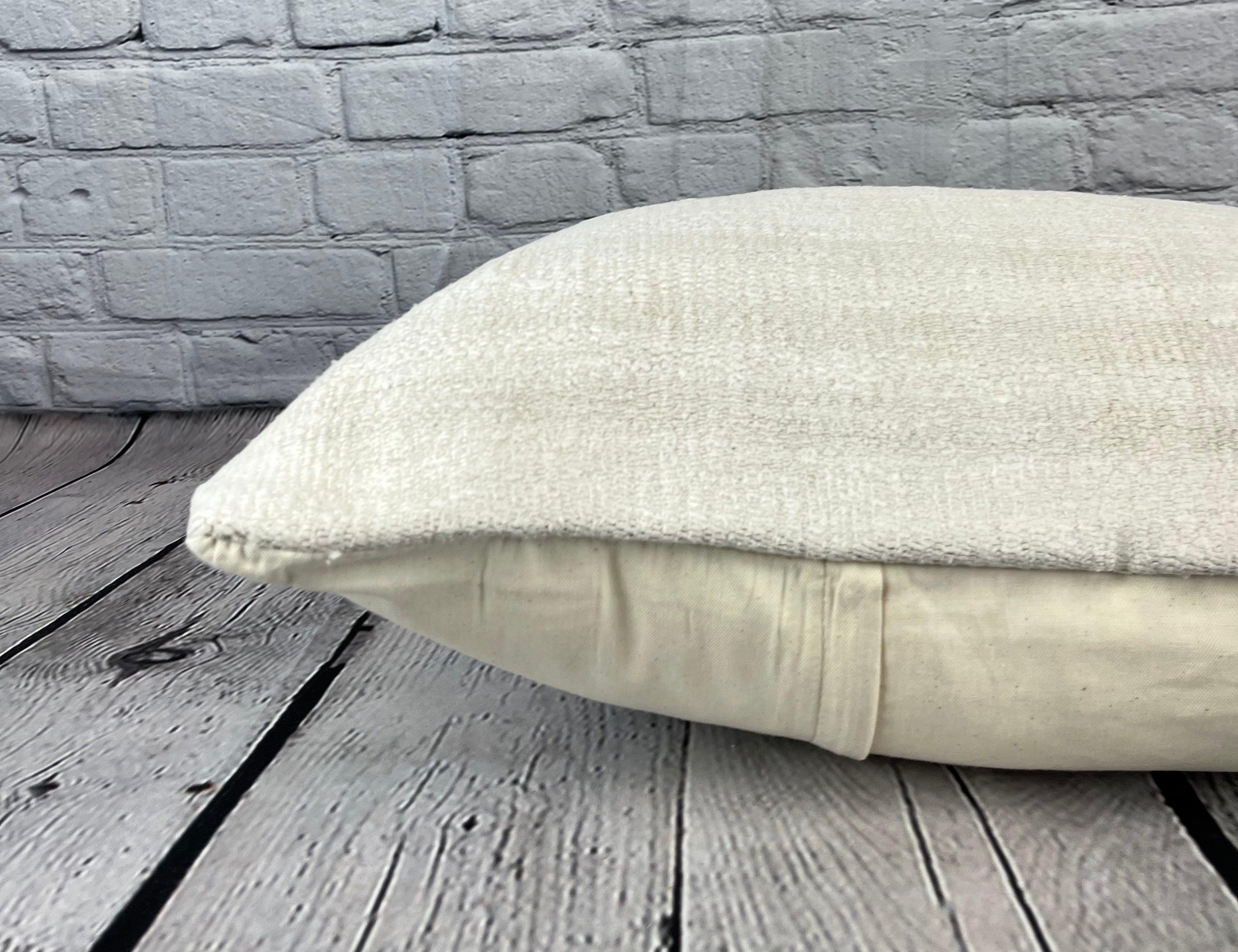 16 x 24 Hemp Pillow Turkish Cushion Natural White Pillow Cushion Cover #6205 In New Condition For Sale In Houston, TX