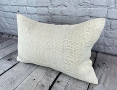 16 x 24 Hemp Pillow Turkish Cushion Natural White Pillow Cushion Cover #7742