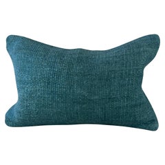 Coussin de coussin turc à ourlet 16 x 24 bleu grisâtre naturel, couvercle n° 6397