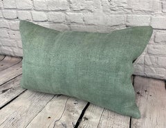 16 x 24 Hemp Turkish Cushion Natural Spanish Green Pillow Cushion Cover #6031