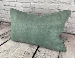 16 x 24 Hemp Turkish Cushion Natural Spanish Green Pillow Cushion Cover #6033