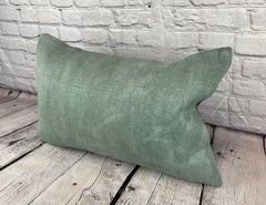 16 x 24 Hemp Turkish Cushion Natural Spanish Green Pillow Cushion Cover #6036