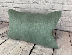 16 x 24 Hemp Turkish Cushion Natural Spanish Green Pillow Cushion Cover #6040