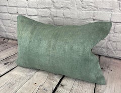 16 x 24 Hemp Turkish Cushion Natural Spanish Green Pillow Cushion Cover #6044