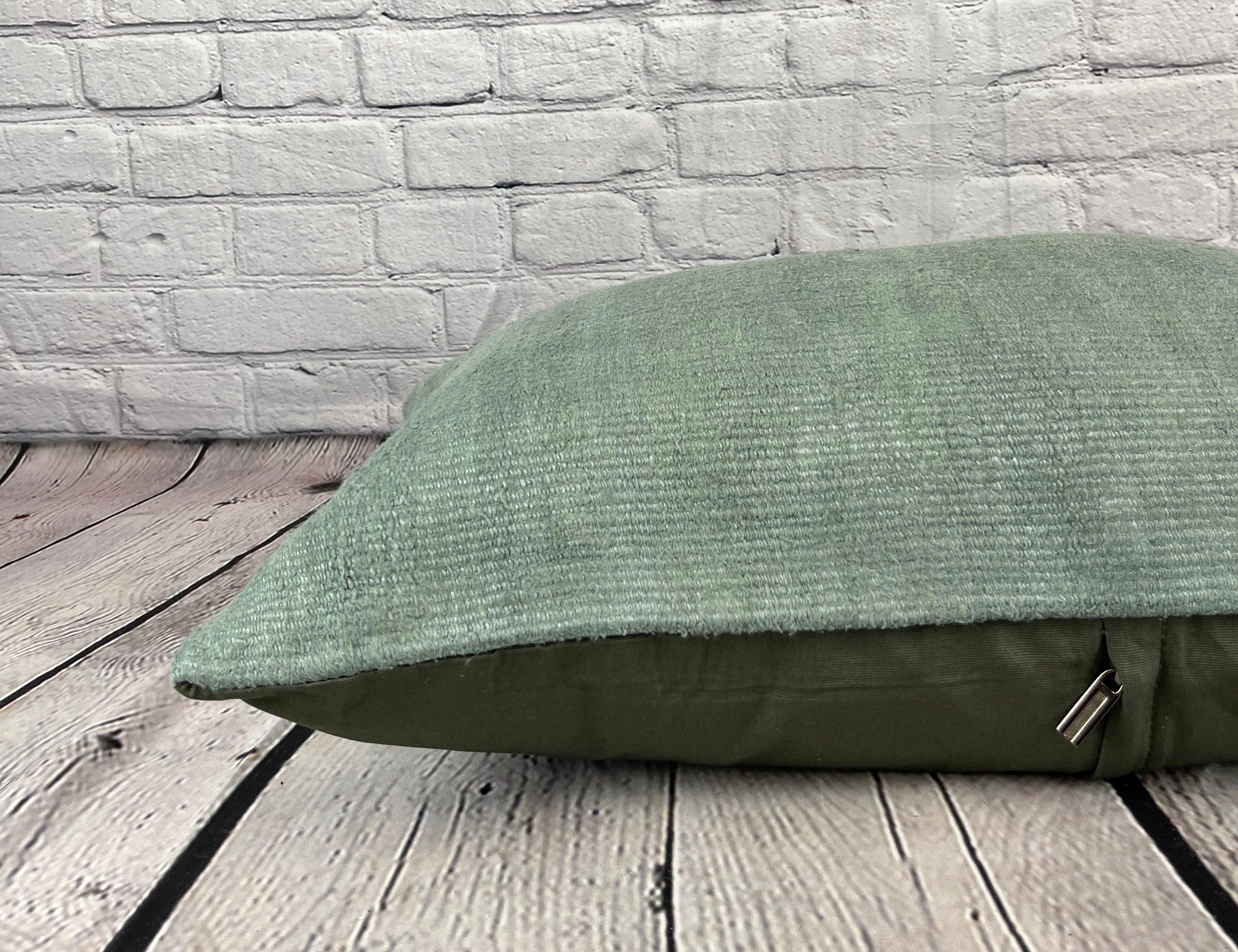 Annodato a mano 16 x 24 Cuscino in canapa turca naturale Greene & Greene Copricuscino #6411 in vendita