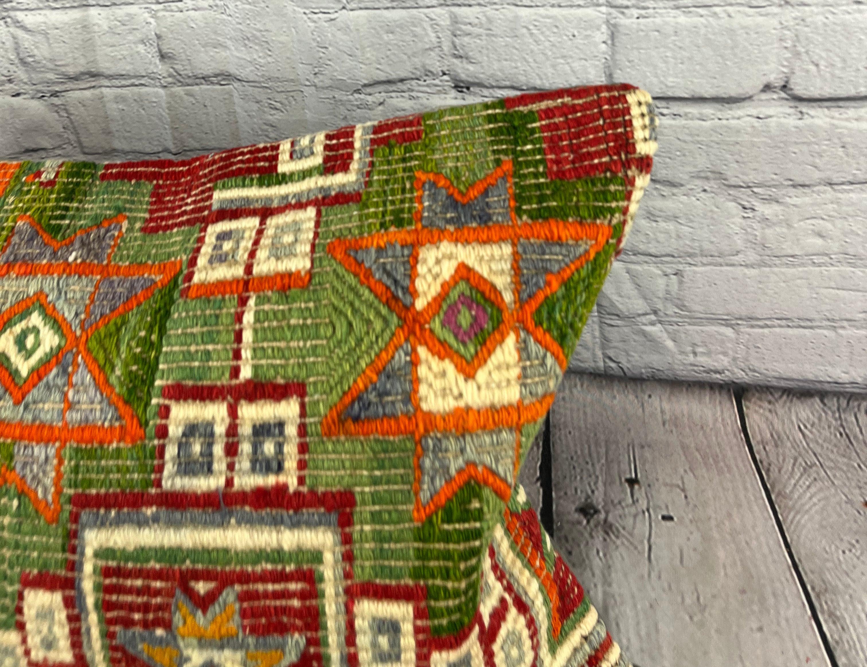16 x 24 Cojín Kilim Estambul Susurros Cojín Turco Funda de Cojín #6857 Anudado a mano en venta