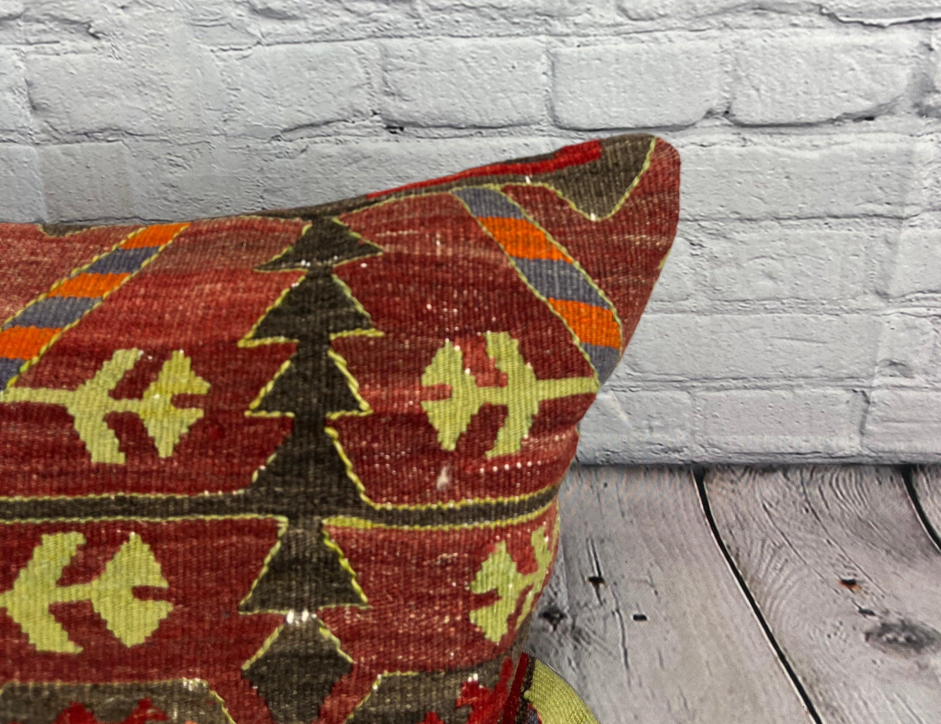 16 x 24 Cojín Kilim Cojín Turco Egeo Dreamland Funda de Cojín #6837 Anudado a mano en venta
